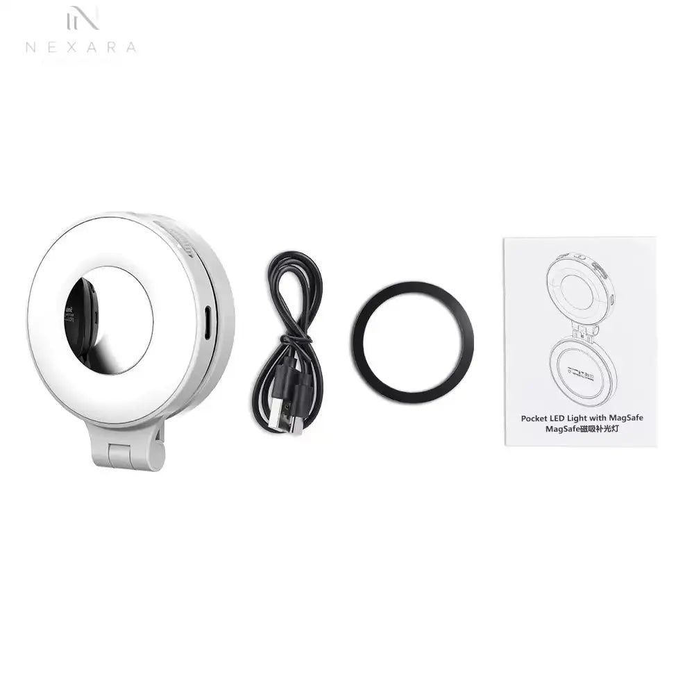 MagSafe Selfie Light for iPhone 16/15/14/13/12 Pro Max - Versatile Fill Light for Vlogging, Live Streaming, and Photography