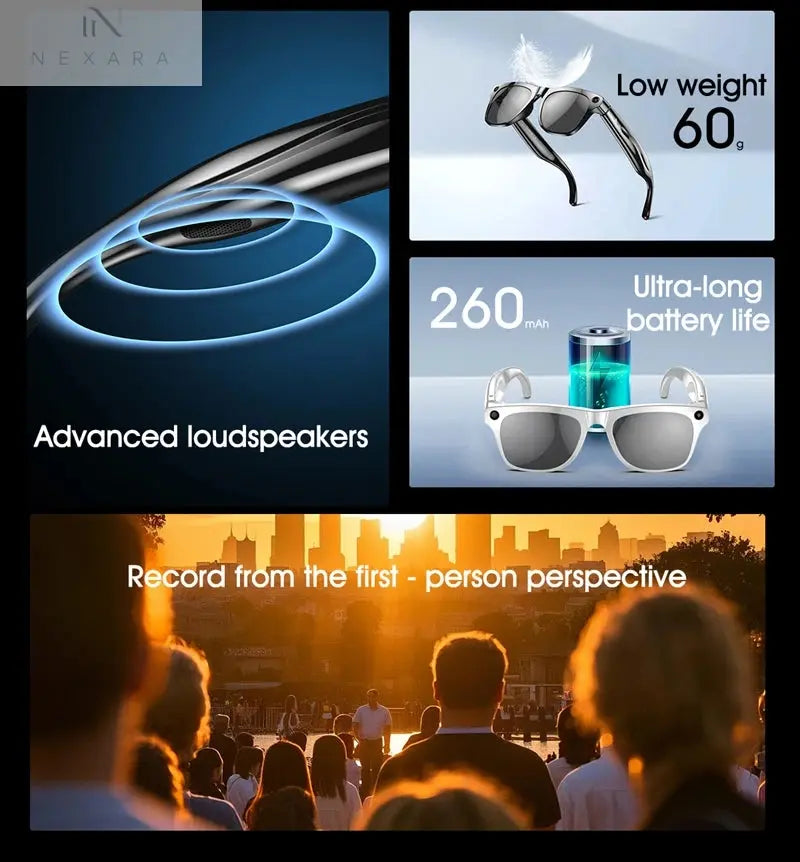 Xiaomi 8K HD Smart Glasses: Advanced 100MP Camera, Bluetooth Connectivity, Long-lasting Battery, and Voice Assistant for Modern Professionals