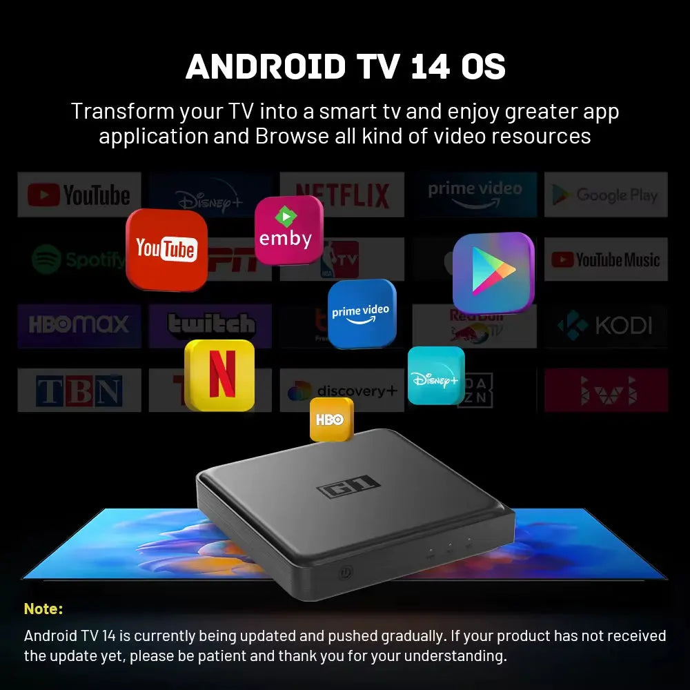 G1 Android TV Box - Google Certified 4K Ultra HD Streaming Device with Netflix, Dolby Vision, HDR10+, 4GB RAM, 32GB Storage, and Wifi6