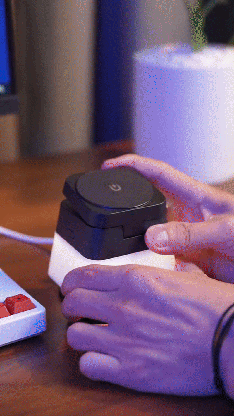 4-in-1 Rotatable Wireless Charger Stand with Colorful Lighting Nexara Living