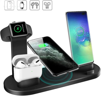4-in-1 Wireless Charging Station for Apple Watch, iPhone 15/14/13/12 Pro, and AirPods Pro - Fast, Versatile, and Organized Charging Solution