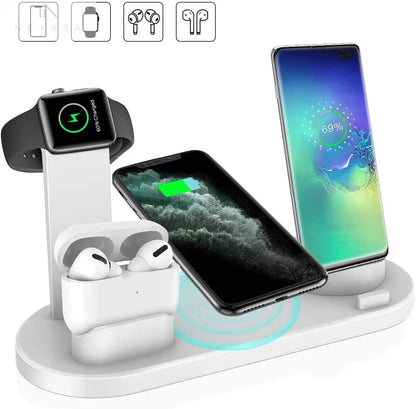 4-in-1 Wireless Charging Station for Apple Watch, iPhone 15/14/13/12 Pro, and AirPods Pro - Fast, Versatile, and Organized Charging Solution
