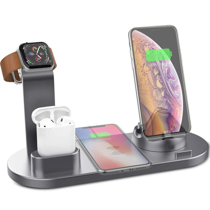 4-in-1 Wireless Charging Station for Apple Watch, iPhone 15/14/13/12 Pro, and AirPods Pro - Fast, Versatile, and Organized Charging Solution