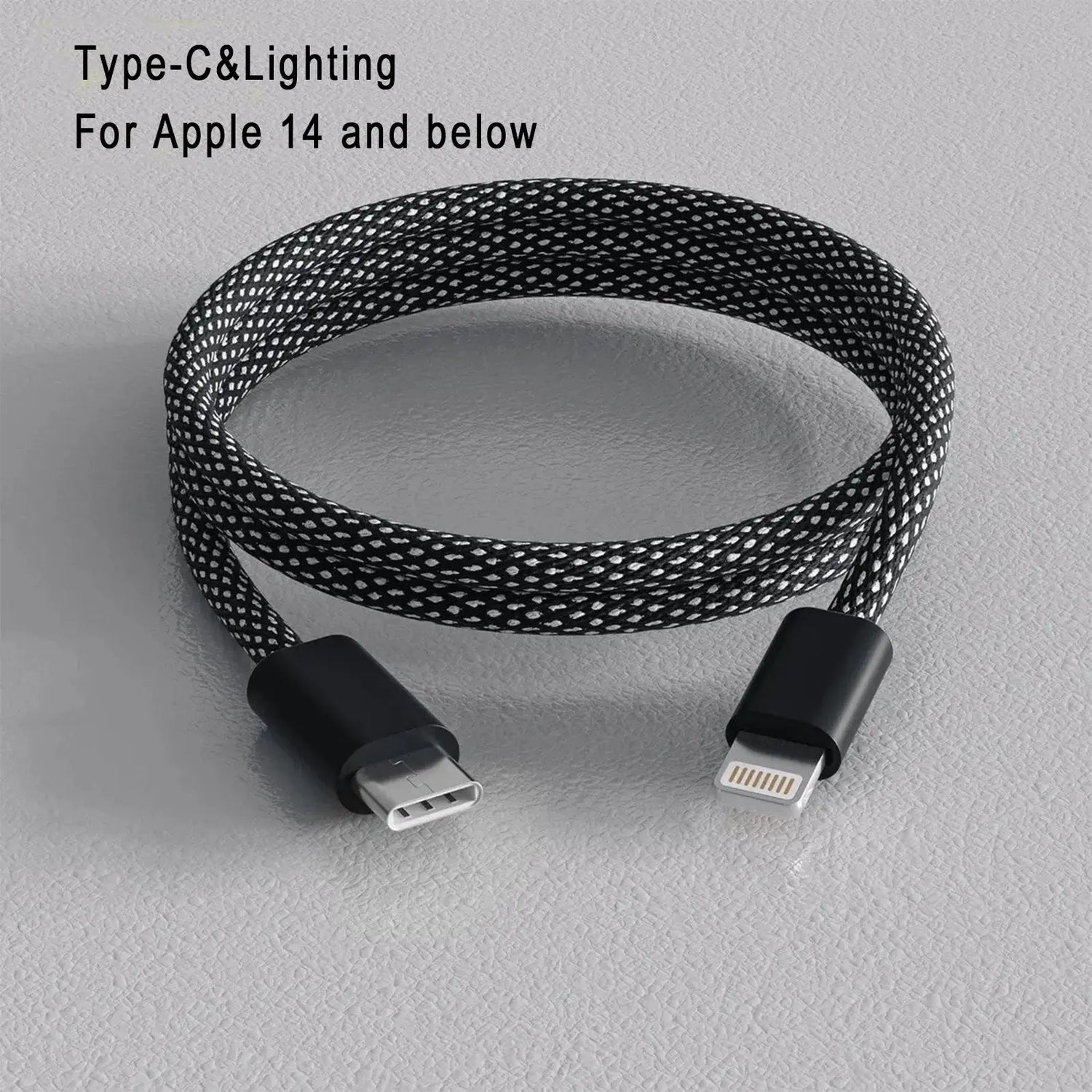 100W Magnetic USB-C Charging Cable, 1M Nylon Braided Fast Charge Cord