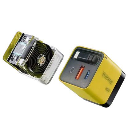 80W MAX GaN Fast Charger with Retractable Type-C Cable and Dual USB Ports Nexara Living