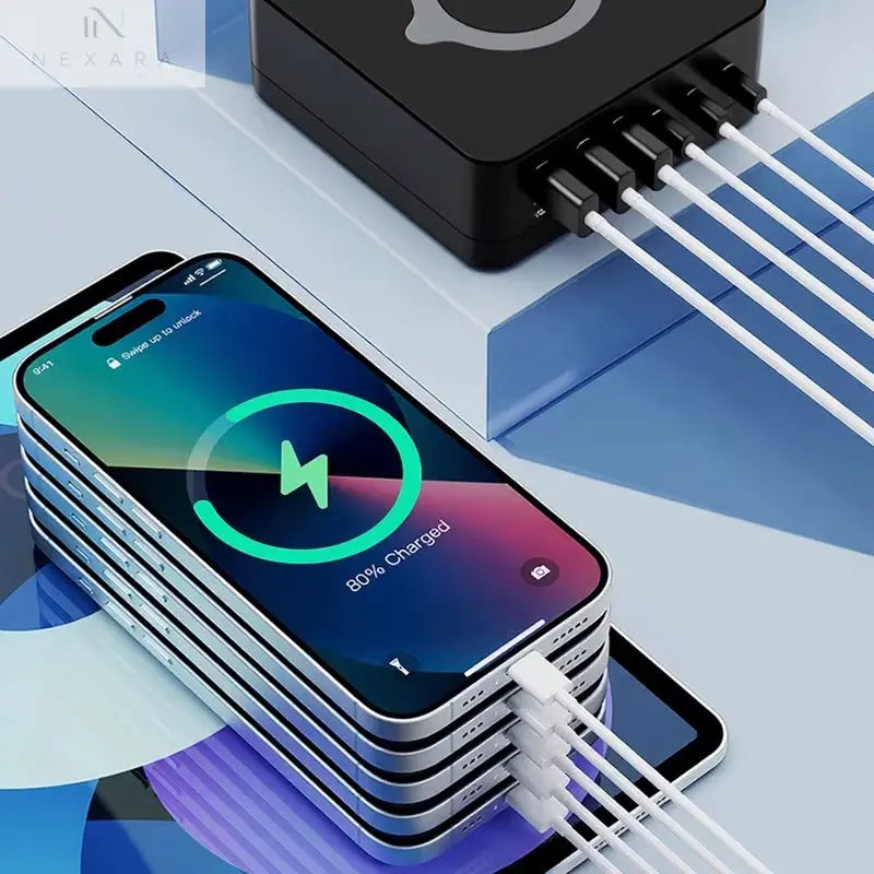 980W GaN Wireless Charging Station: Fast Charge Your iPhone 16/15/14 Pro, MacBook, and Tablets with QC 4.0, 3.0, PPS, and PD 3.0 Technology