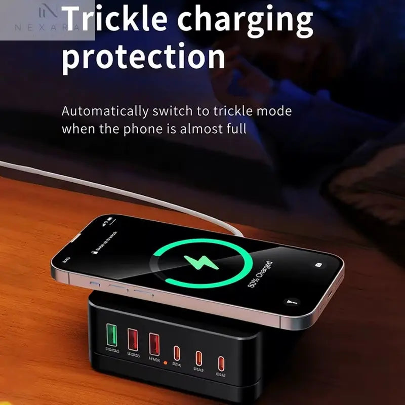 980W GaN Wireless Charging Station: Fast Charge Your iPhone 16/15/14 Pro, MacBook, and Tablets with QC 4.0, 3.0, PPS, and PD 3.0 Technology
