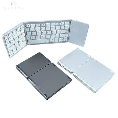Compact and Versatile Bluetooth-Compatible Foldable Tablet Keyboard with Touchpad - Perfect for On-the-Go Productivity