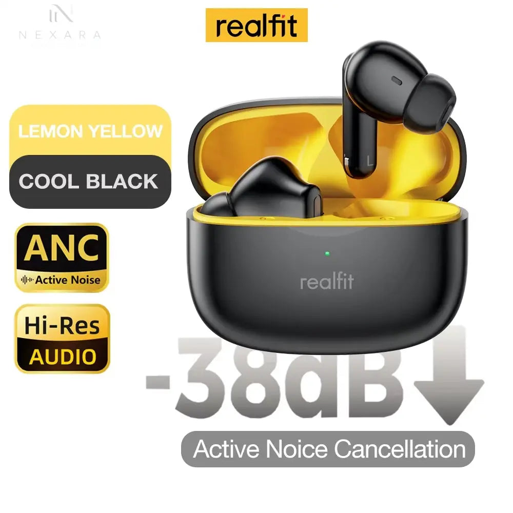F3 Premium Active Noise Cancelling Bluetooth Earphones with ENC Technology for Crystal Clear Calls and Immersive Hi-Fi Sound, Perfect for Sports and Gaming