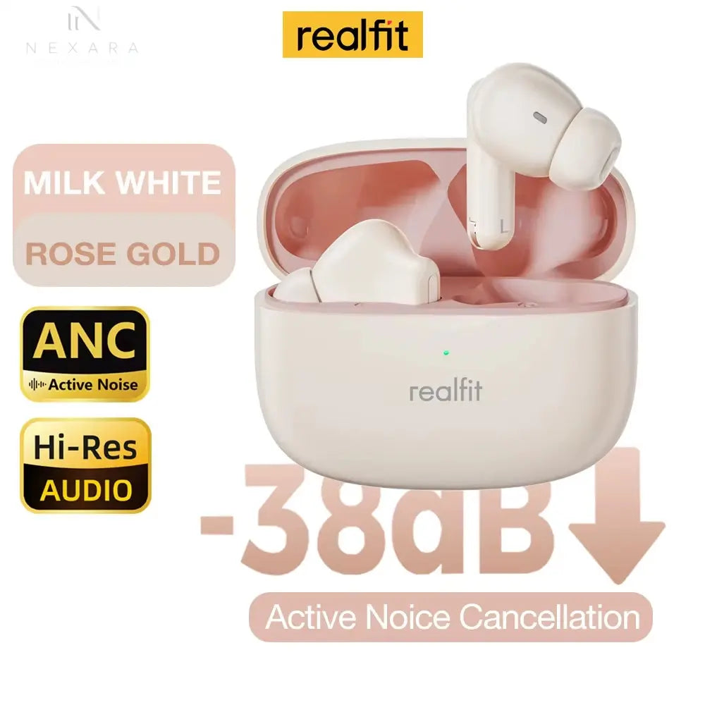 F3 Premium Active Noise Cancelling Bluetooth Earphones with ENC Technology for Crystal Clear Calls and Immersive Hi-Fi Sound, Perfect for Sports and Gaming
