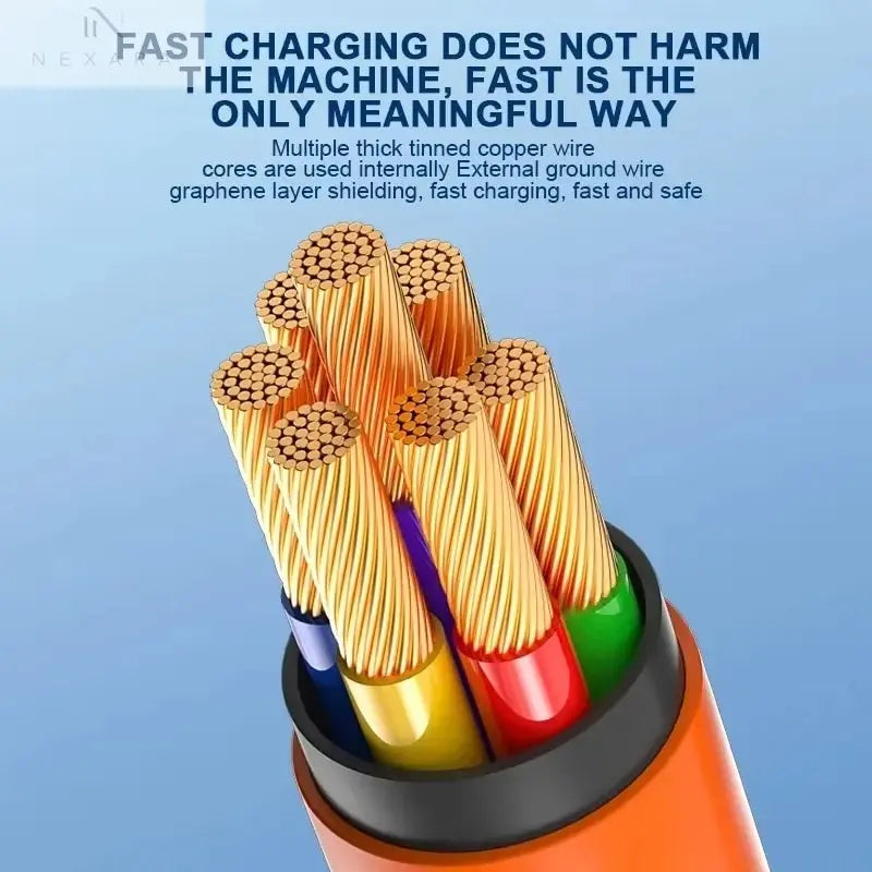 High-Performance 120W 7A USB Type-C Fast Charging Cable with 180-Degree Rotating Bend - Perfectly Compatible with Xiaomi Devices