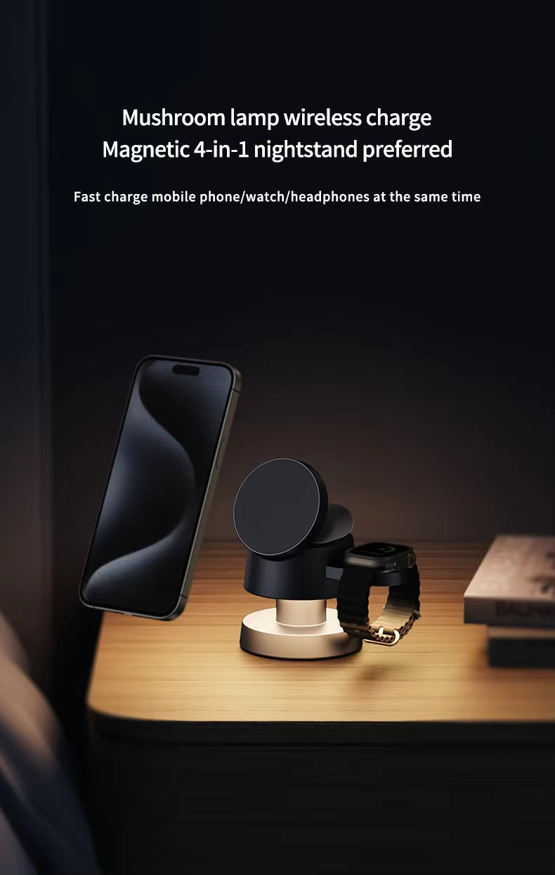 MagSafe 4-in-1 Wireless Charging Stand with Night Light Nexara Living
