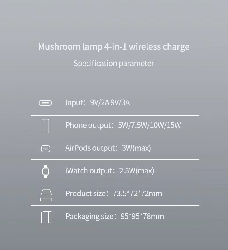 MagSafe 4-in-1 Wireless Charging Stand with Night Light Nexara Living