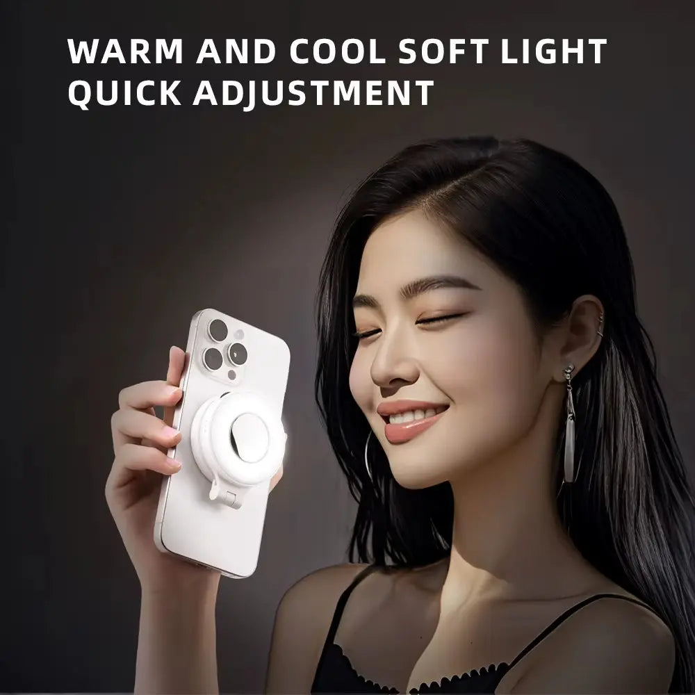 MagSafe Selfie Light for iPhone 16/15/14/13/12 Pro Max - Versatile Fill Light for Vlogging, Live Streaming, and Photography