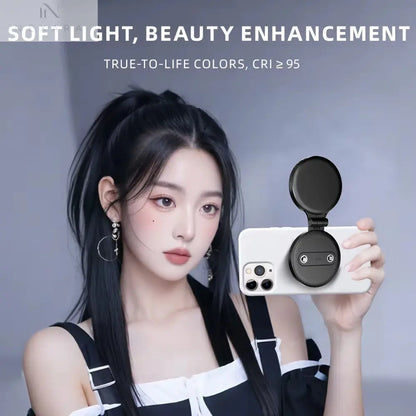 MagSafe Selfie Light for iPhone 16/15/14/13/12 Pro Max - Versatile Fill Light for Vlogging, Live Streaming, and Photography