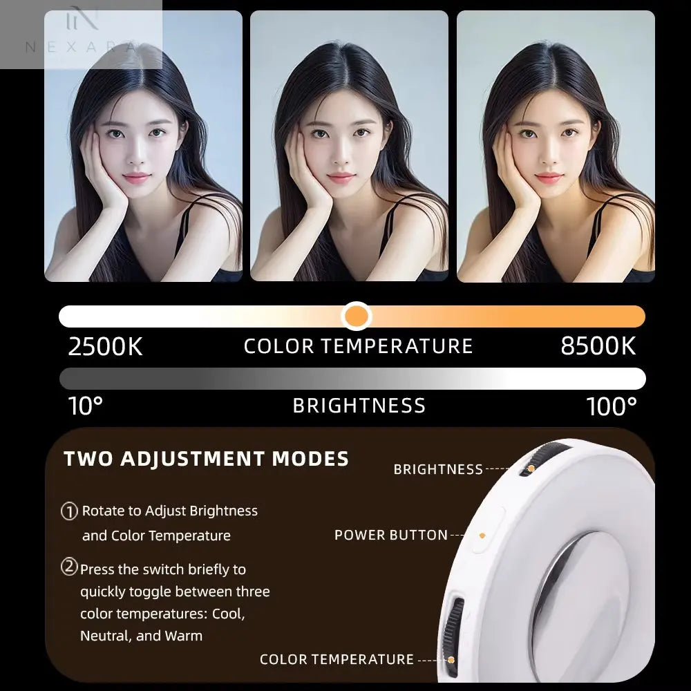 MagSafe Selfie Light for iPhone 16/15/14/13/12 Pro Max - Versatile Fill Light for Vlogging, Live Streaming, and Photography