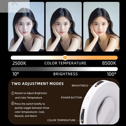 MagSafe Selfie Light for iPhone 16/15/14/13/12 Pro Max - Versatile Fill Light for Vlogging, Live Streaming, and Photography