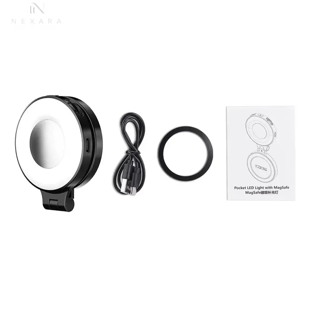 MagSafe Selfie Light for iPhone 16/15/14/13/12 Pro Max - Versatile Fill Light for Vlogging, Live Streaming, and Photography