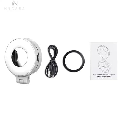 MagSafe Selfie Light for iPhone 16/15/14/13/12 Pro Max - Versatile Fill Light for Vlogging, Live Streaming, and Photography