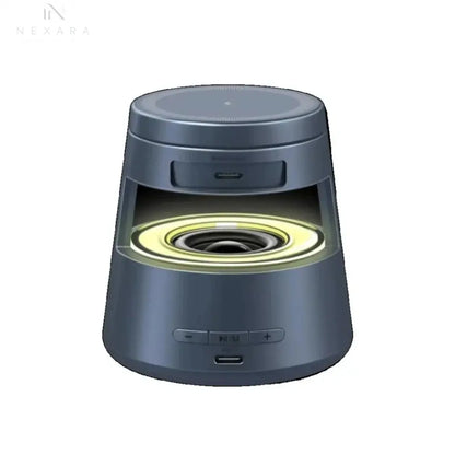 Magnetic 5-in-1 Wireless Charging Stand with LED Night Light and Bluetooth Speaker for MagSafe iPhone 12-16, Apple Watch Series 2-9, and AirPods 2-4