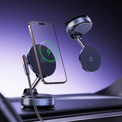 Magnetic Suction Cup Car Phone Holder - 360° Rotatable and Foldable Design for Ultimate Smartphone Convenience