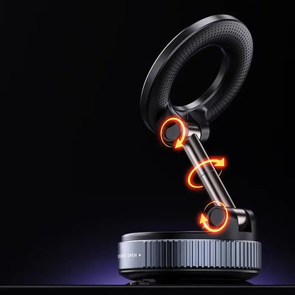 Magnetic Suction Cup Car Phone Holder - 360° Rotatable and Foldable Design for Ultimate Smartphone Convenience