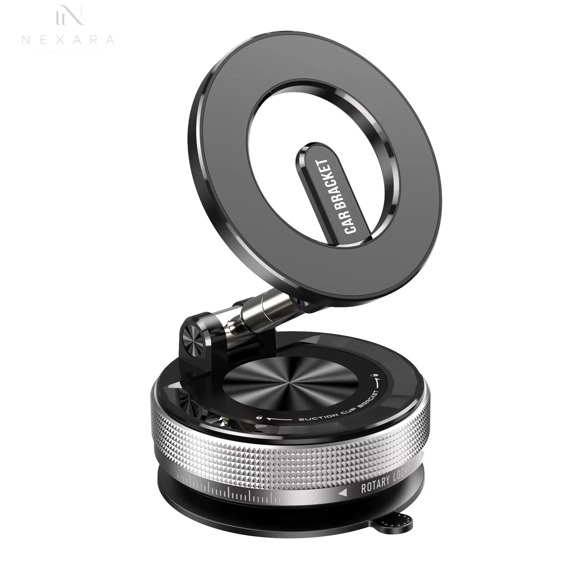 Magnetic Suction Cup Car Phone Holder - 360° Rotatable and Foldable Design for Ultimate Smartphone Convenience