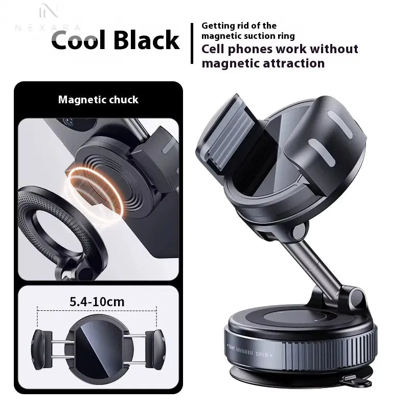 Magnetic Suction Cup Car Phone Holder - 360° Rotatable and Foldable Design for Ultimate Smartphone Convenience