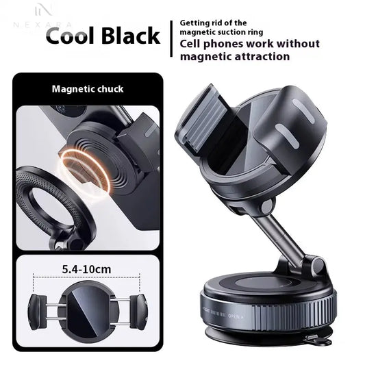 Magnetic Suction Cup Car Phone Holder - 360° Rotatable and Foldable Design for Ultimate Smartphone Convenience