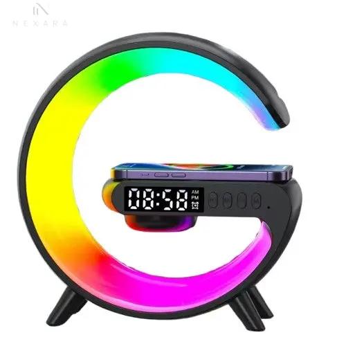 Multifunctional Bluetooth Speaker with RGB Night Light and 15W Wireless Charging Nexara Living