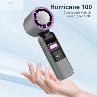 Portable 3-in-1 Handheld Fan with Ice Cooling Technology and High-Speed Performance