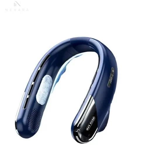 Portable 10,000mAh Bladeless Neck Fan - Silent, USB Rechargeable, Adjustable 3-Speed Wireless Neck Cooler