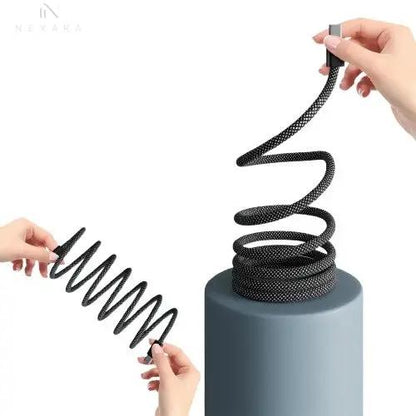 100W Magnetic USB-C Charging Cable, 1M Nylon Braided Fast Charge Cord