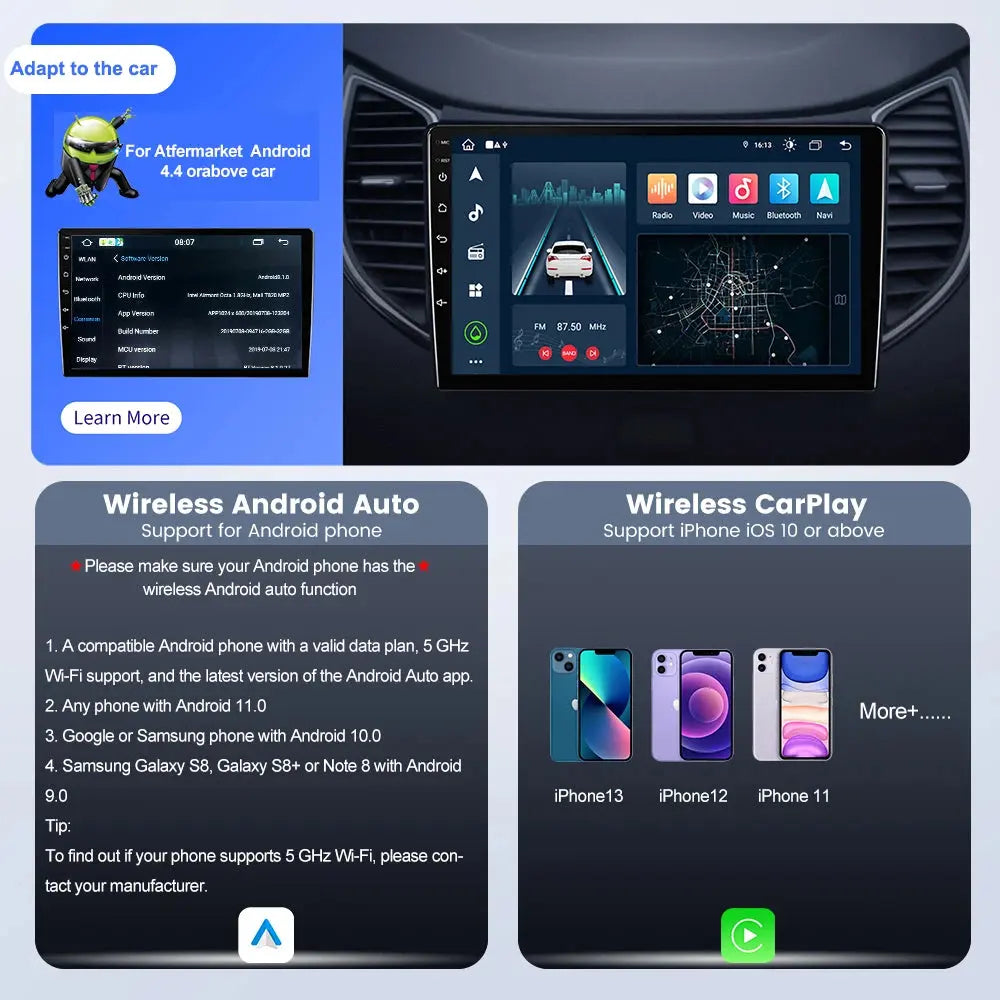 Seamless Wired and Wireless CarPlay Adapter for Enhanced Android Auto Connectivity with USB for Multimedia Integration