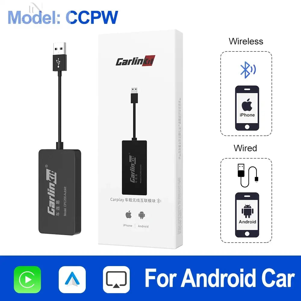 Seamless Wired and Wireless CarPlay Adapter for Enhanced Android Auto Connectivity with USB for Multimedia Integration