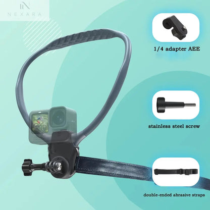 Travel Neck Magnetic Bracket Holder - Versatile Shockproof Mount for GoPro and iPhone 16