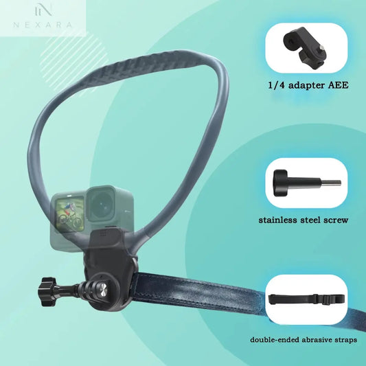 Travel Neck Magnetic Bracket Holder - Versatile Shockproof Mount for GoPro and iPhone 16