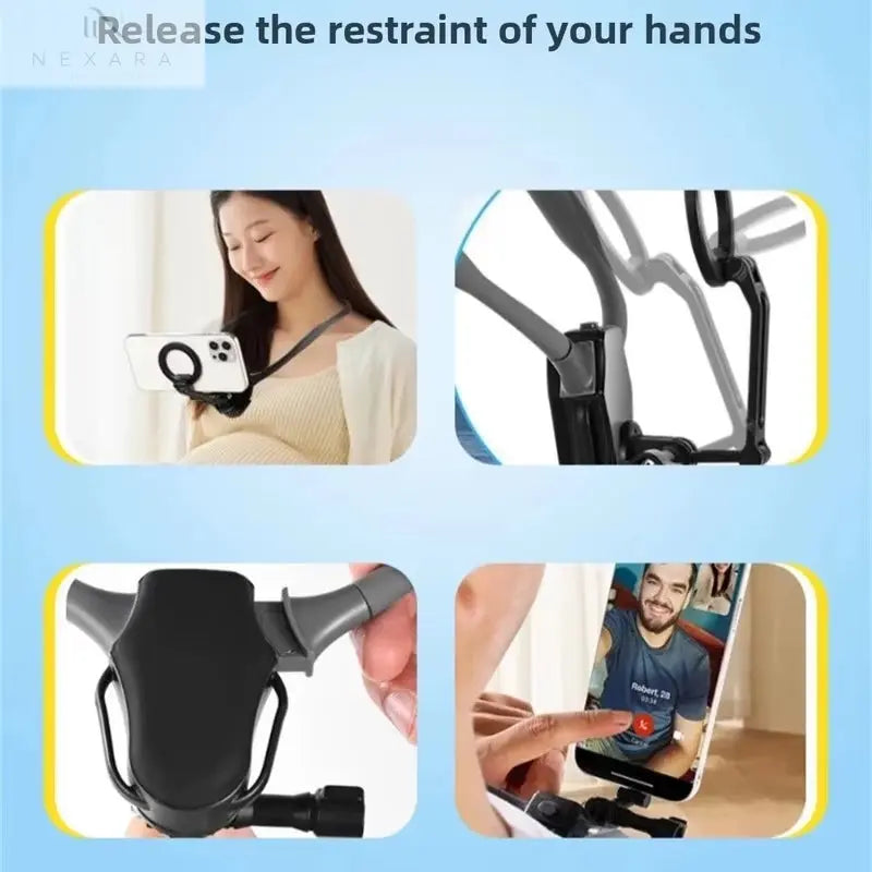 Travel Neck Magnetic Bracket Holder - Versatile Shockproof Mount for GoPro and iPhone 16
