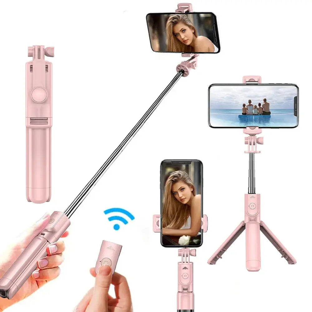 Wireless Selfie Stick Tripod with Built-in Light and Bluetooth Remote for Enhanced Mobile Photography and Live Streaming