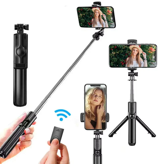 Wireless Selfie Stick Tripod with Built-in Light and Bluetooth Remote for Enhanced Mobile Photography and Live Streaming