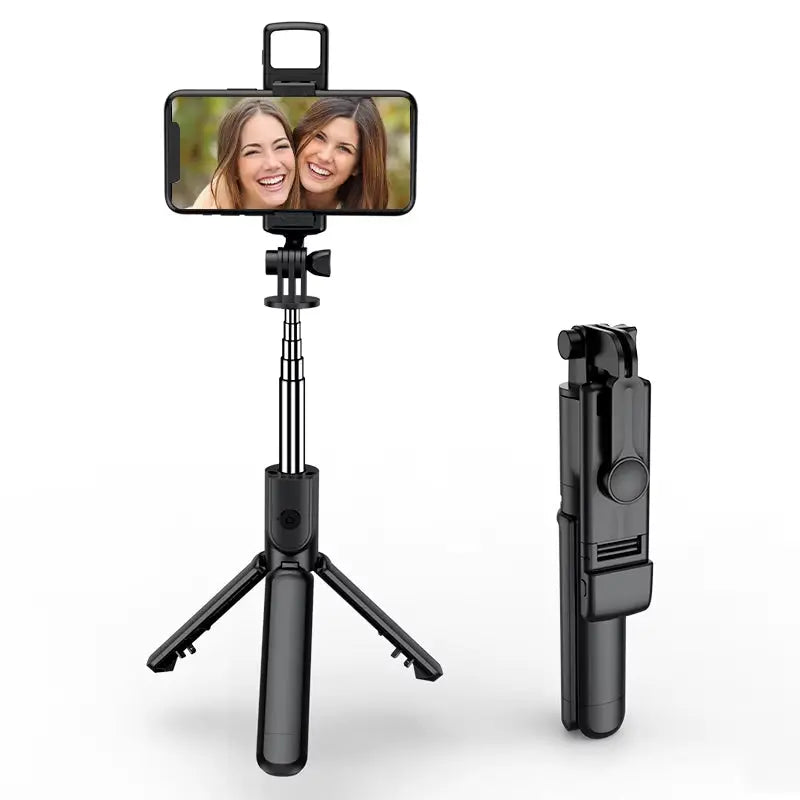 Wireless Selfie Stick Tripod with Built-in Light and Bluetooth Remote for Enhanced Mobile Photography and Live Streaming