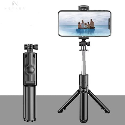 Wireless Selfie Stick Tripod with Built-in Light and Bluetooth Remote for Enhanced Mobile Photography and Live Streaming