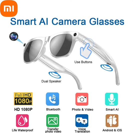 Xiaomi 8K HD Smart Glasses: Advanced 100MP Camera, Bluetooth Connectivity, Long-lasting Battery, and Voice Assistant for Modern Professionals