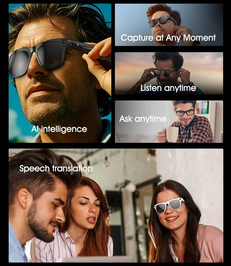 Xiaomi 8K HD Smart Glasses: Advanced 100MP Camera, Bluetooth Connectivity, Long-lasting Battery, and Voice Assistant for Modern Professionals